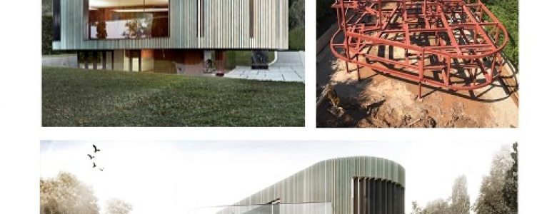 computer imagery of new build house, steel frame