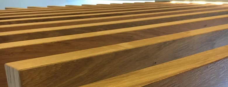 detail photo of Oak slatted screen connections
