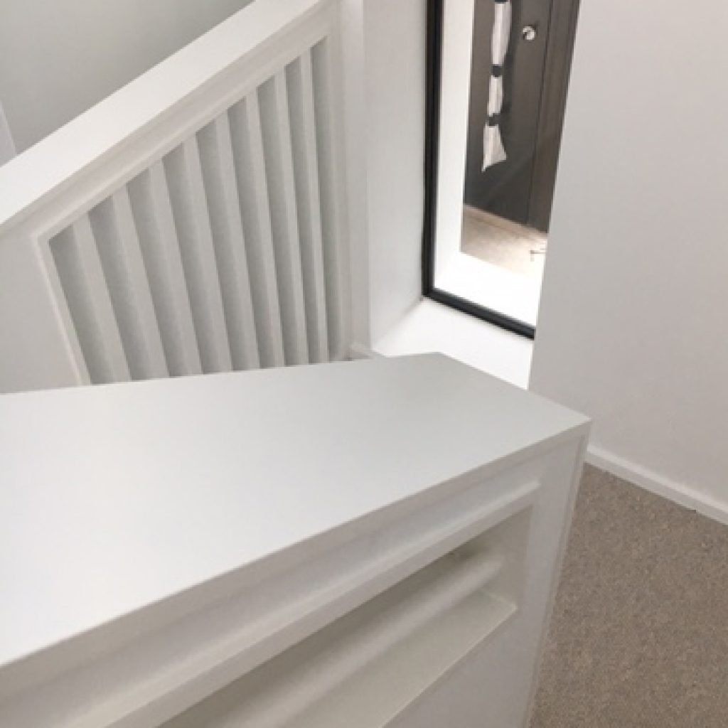 picture of the old stair which has been overclad  to modernise it