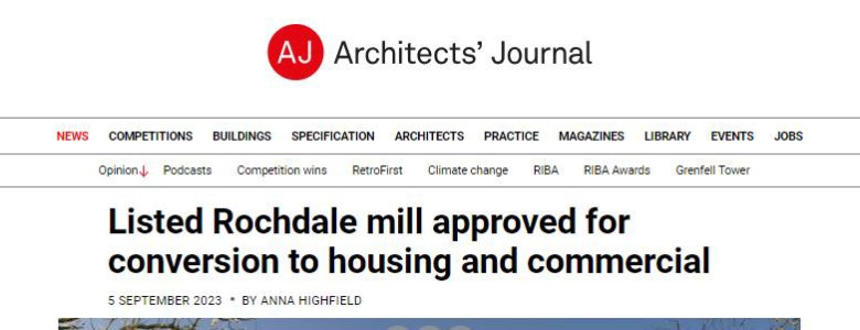 cover page of an architects journal article about planning permission granted for a grade 2 listed building