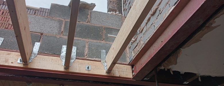 steel and timber first floor structure