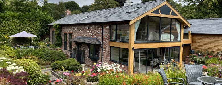 Two storey rear extension with garden views