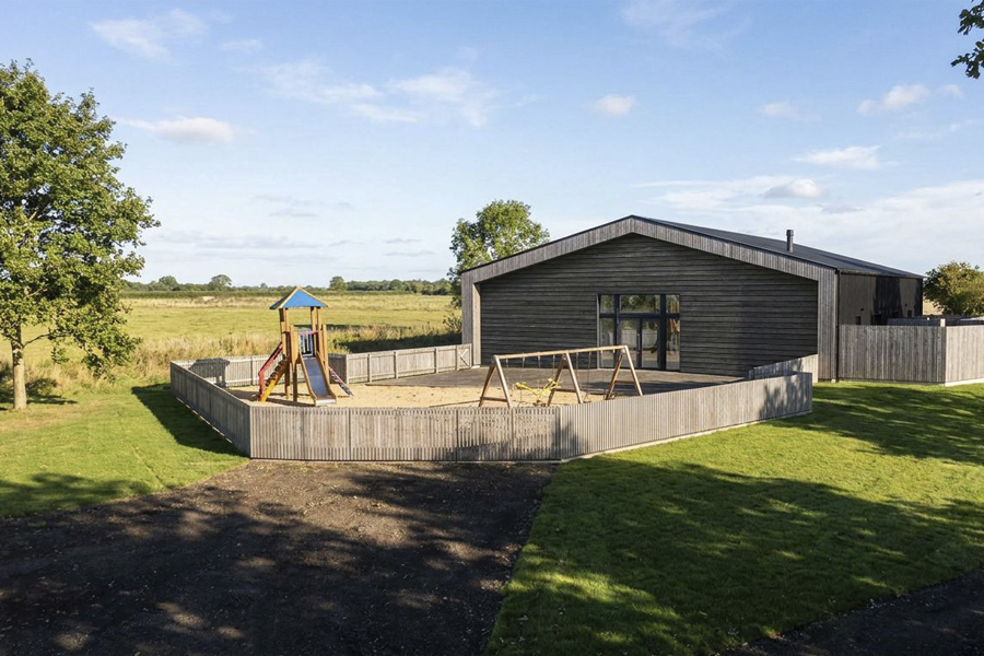 Borders agricultural barn converted to farmshop with childs play area in grounds